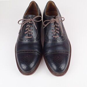 Warfield & Grand Dress Shoes Mens 10 Midway Oxford Black Leather Wingtip